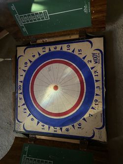 Widdy dart board and widdy turkey feather wood weighted darts Kensington