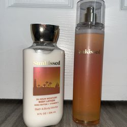 Bath and Body Works Sunkissed Body Mist & Lotion 8 fl. Oz. (SET OF 2)