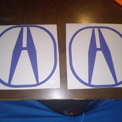 ACURA Symbol Auto Exterior Peel-n-Stick Sticker Decal ×2