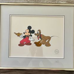 Mickey Mouse and Pluto frames serigraph c