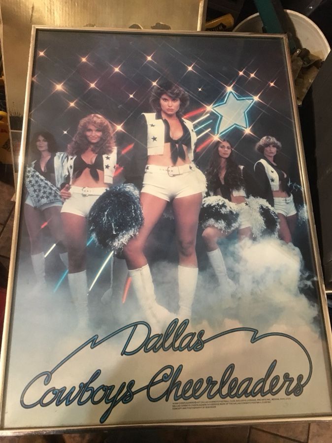 Vintage Dallas Cowboys Cheerleaders framed poster