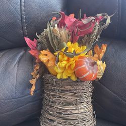 Handmade Flower Basket Fall or Thanksgiving 