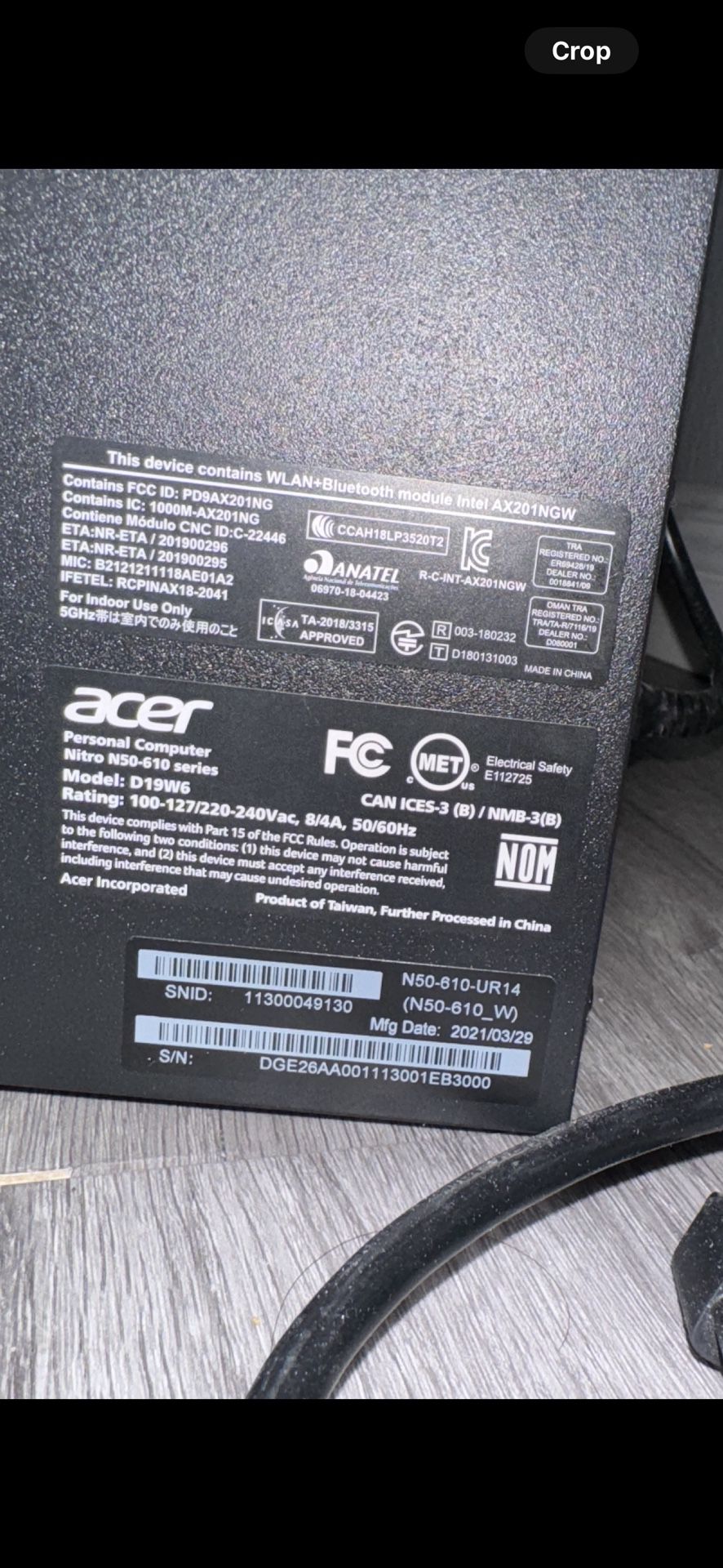 Acer Nitro Pc 