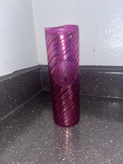 Starbucks 2022 Holiday Tumbler Iridescent  Spiral Pink 16 Oz NEW