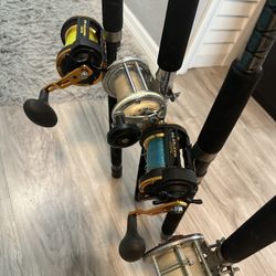 $80 Each 4 Heavy Duty Ocean Fishing Rods 