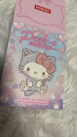 Hello kitty peek a meow keychain plushies