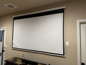 100” Retractable (manual) Projector Screen