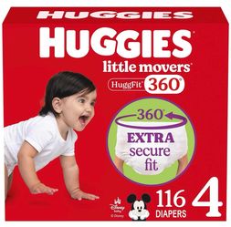 Huggies Little Movers Huggfit 360 size 4 - 116ct