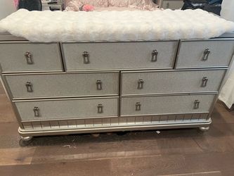 Silver dresser seven drawers