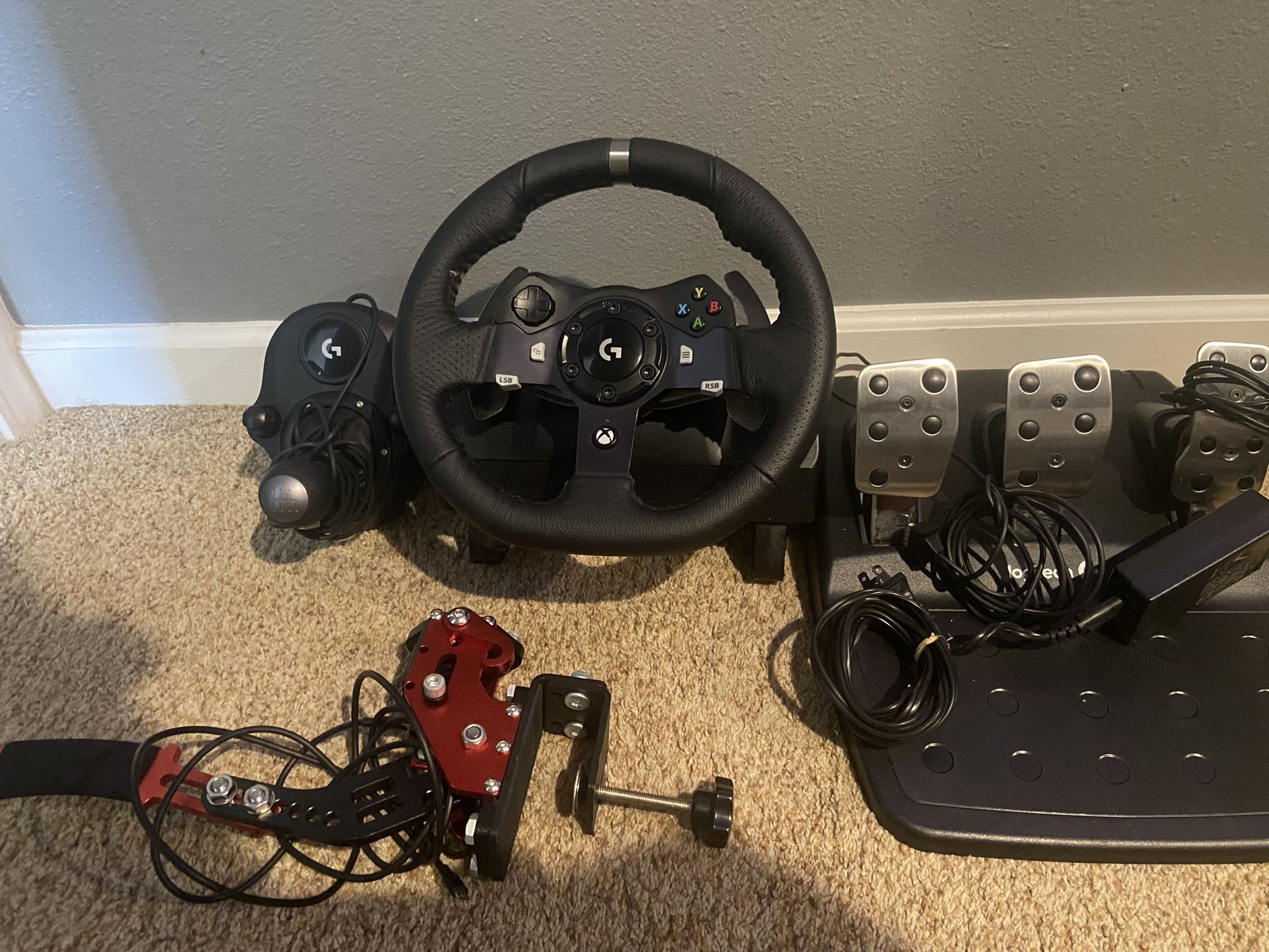 G920 Racing Wheel + Shifter + Aftermarket Handbrake for Sale in Poway
