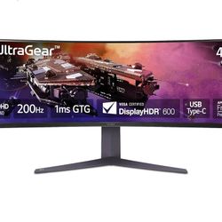 LG 45gr75dc-b Ultragear Curved Gaming  Monitor.