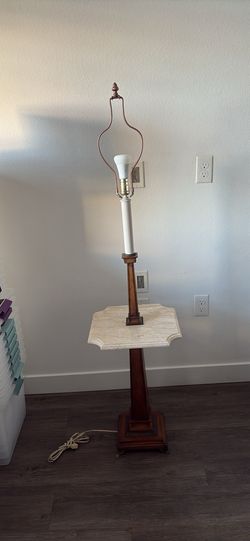Italian Marble & Brass floor Lamp