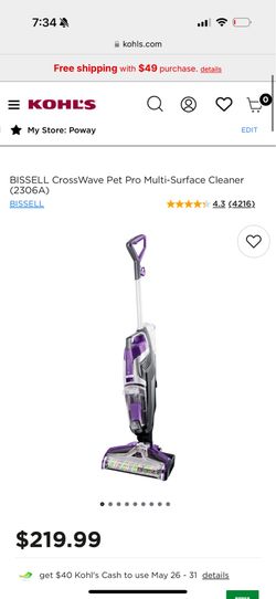 Bissel Crosswave Pet Pro Multi-surface Wet / dry vaccum