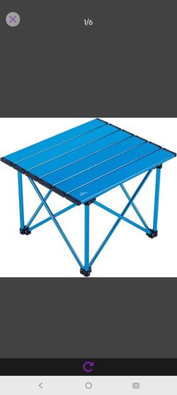 Ultralight Compact Camping Folding Table (Reinforced Blue - S)
with Carry Bag, for Camping Backpacking Hiking Beach Picnic