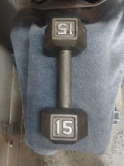 1 - 15 Lb Cast Iron Dumbbell