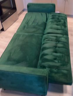 3 Velvet Green Futons