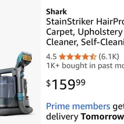 Shark StainStriker Portable Carpet Upholstery & Area Rug Cleaner, Stain & Odor Remover