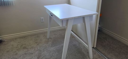 White Desk with Drawer