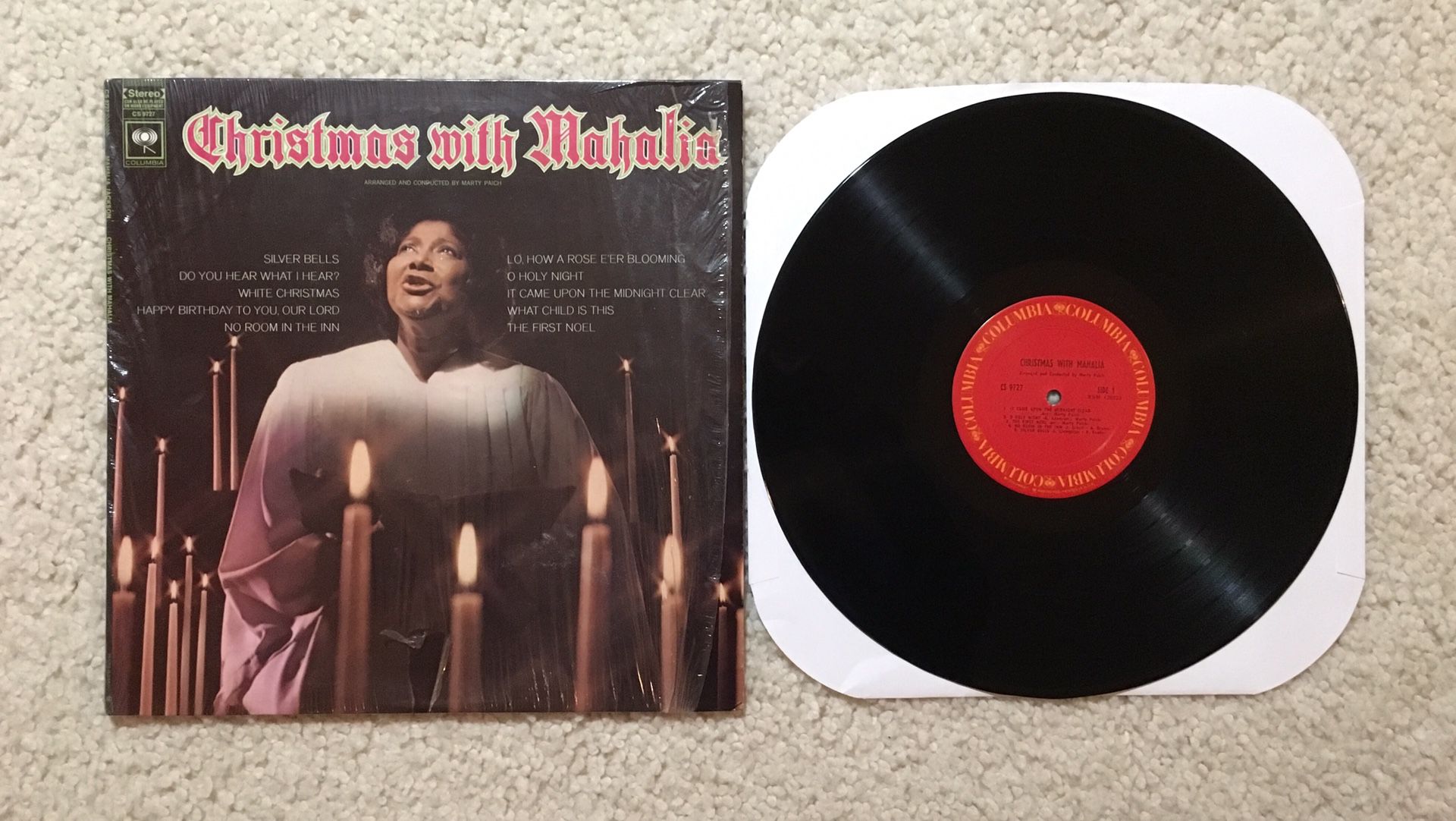 Mahalia Jackson “Christmas With Mahalia” vinyl lp 1970s Columbia Records -1Hmatrix still in shrink like new copy Gospel Christmas