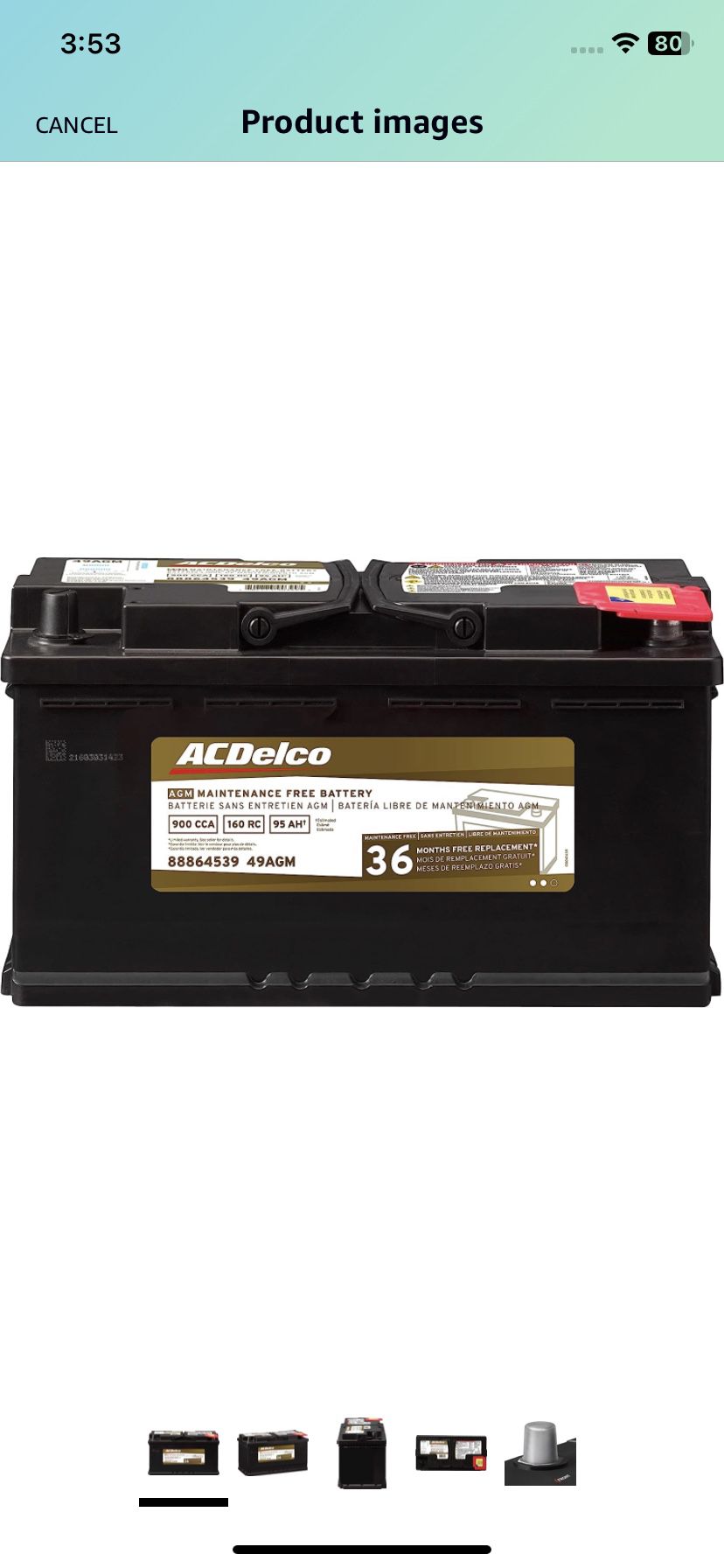 Mercedes Benz. BCI 49 vehicle requirement: CCA 760/RC 160; OEM Battery is AGM 