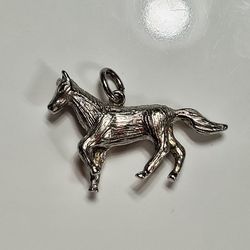 Sterling Silver Running Horse Charm