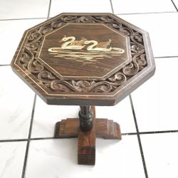 VINTAGE ANTIQUE HAND PAINTED CHINESE TABLE 3 peaces