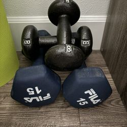 8 & 15 Lb Dumbbell Sets