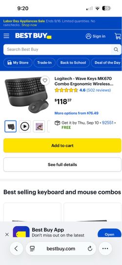 Logitech wireless keyboard/mouse combo