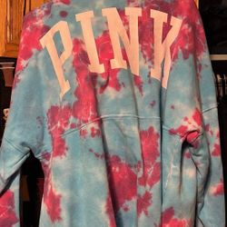New  Large Vs Pink Zip Up Sweater Jacket / Victorias Secret 
