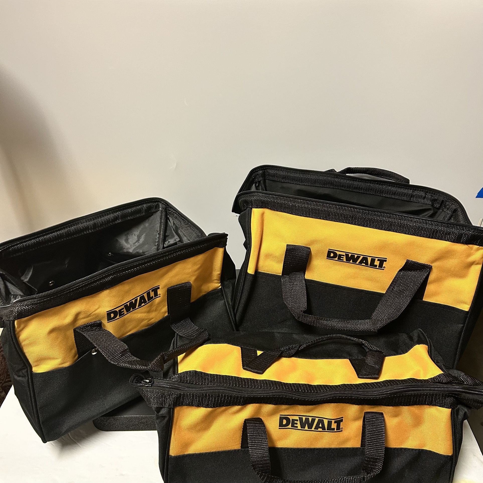 $25 for ALL 3 NEW Dewalt Contractor Tool Bags  ( 3 sizes )
