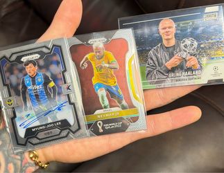 Nice 👍!! Soccer Card Bundle – Haaland, Neymar Jr. & Myung-Joo Lee Auto