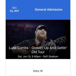 Luke Combs Pit tickets - Sofi Stadium