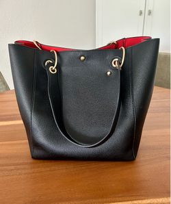 Black leather handbag/tote Black leather handbag/tote