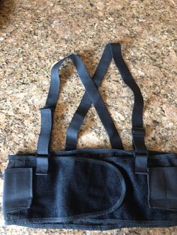 Back support with removable suspenders-XL