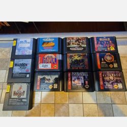 Sega genesis games lot 12 pieces : High Seas Havoc, mortal Kombat 3, ultimate