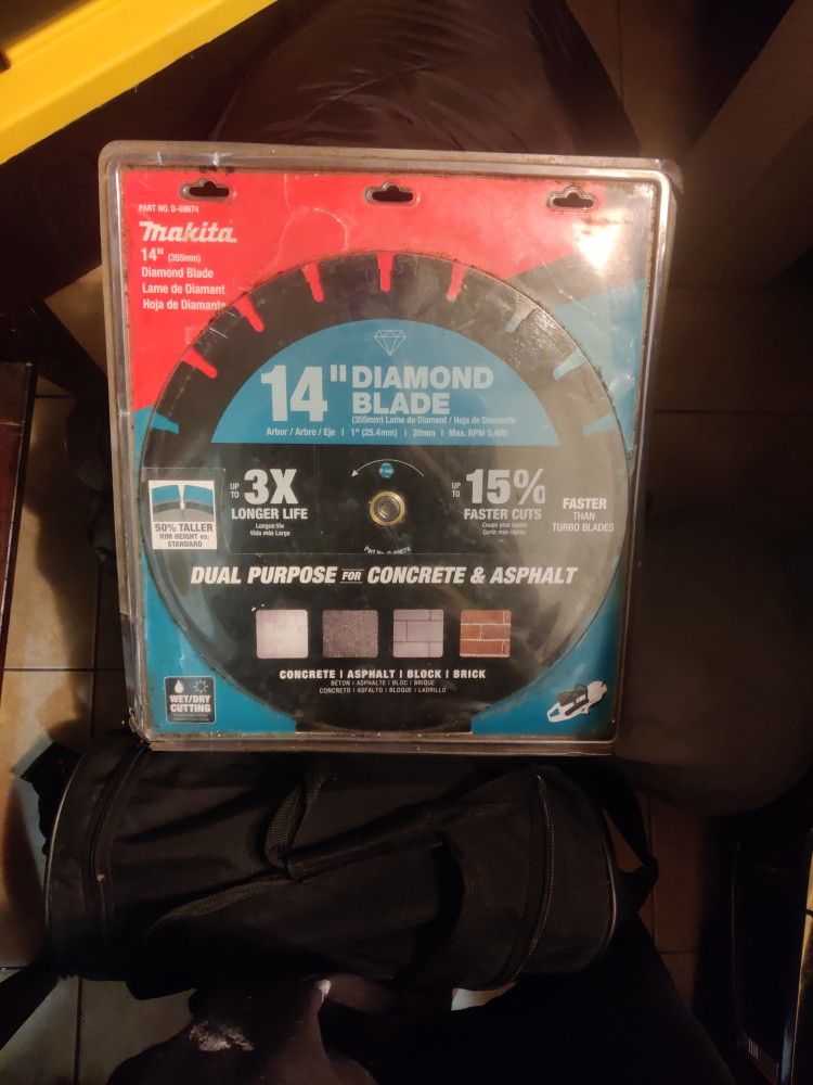 Makita B-69674 14" Diamond Blade, Segmented, Dual Purpose