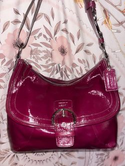 Coach Y2K Soho Purple Patent Leather Shoulder Crossbody Bag F19709