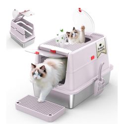 Titanium litter box, purple color