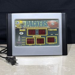 Green Bay Packers Alarm Clock Scoreboard 4X Champions 
