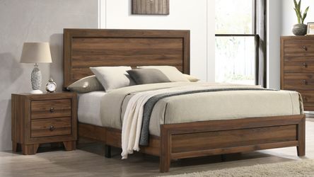 Millie Dark Brown Queen Bed With 1 Nightstand 