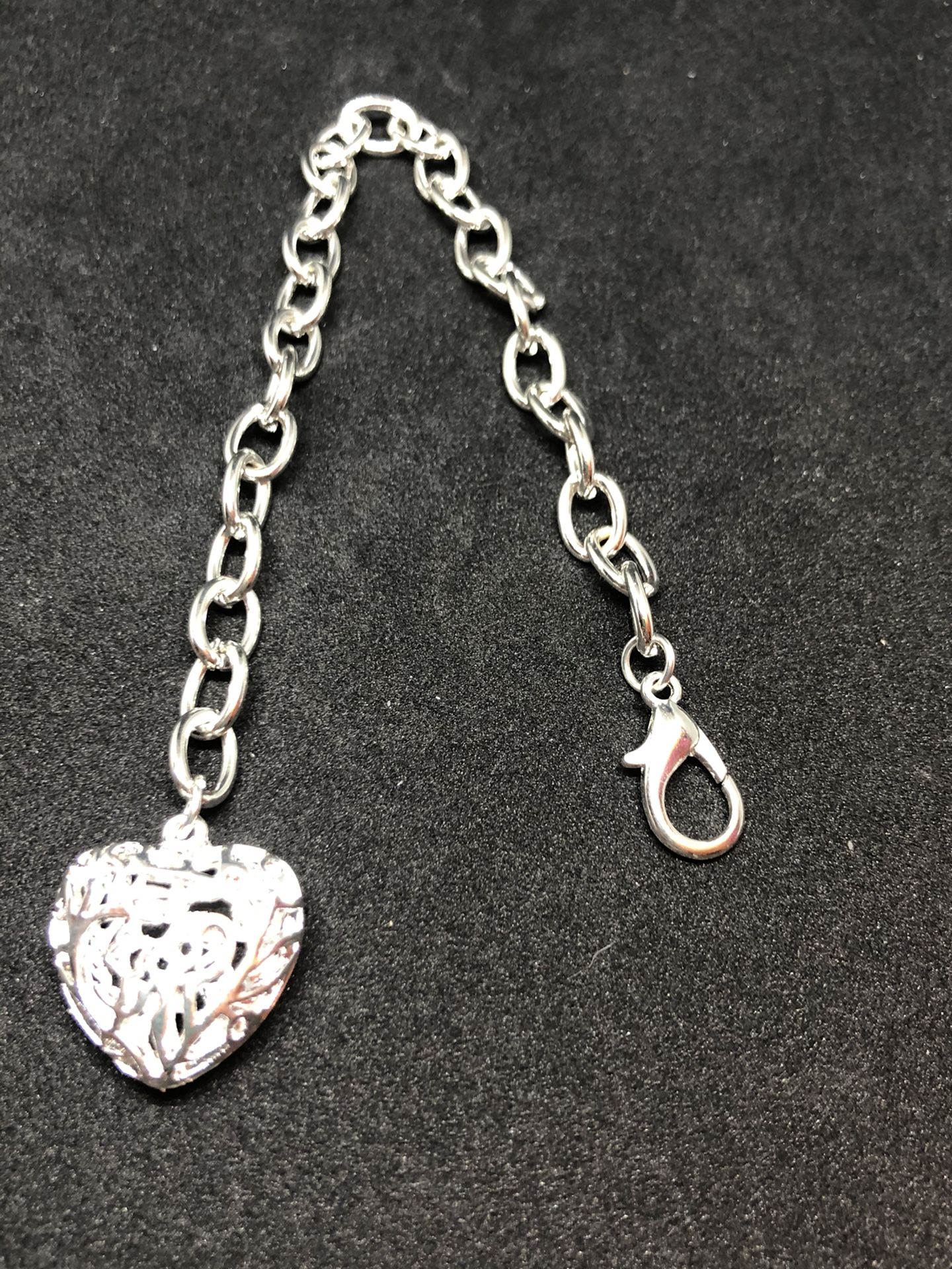 Silver Tiffany Style Puffy Heart Bracelet