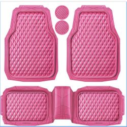  Pink Rubber Car Floor Mats
