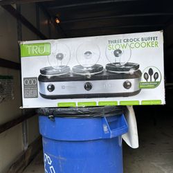 Three Crock Buffet Cocina Portable 