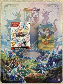 Pokémon Scarlet N Violet Prismatic Evolution Bundle + mini tin