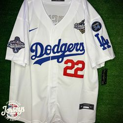LA Dodgers Kershaw 2025 World Series Jersey