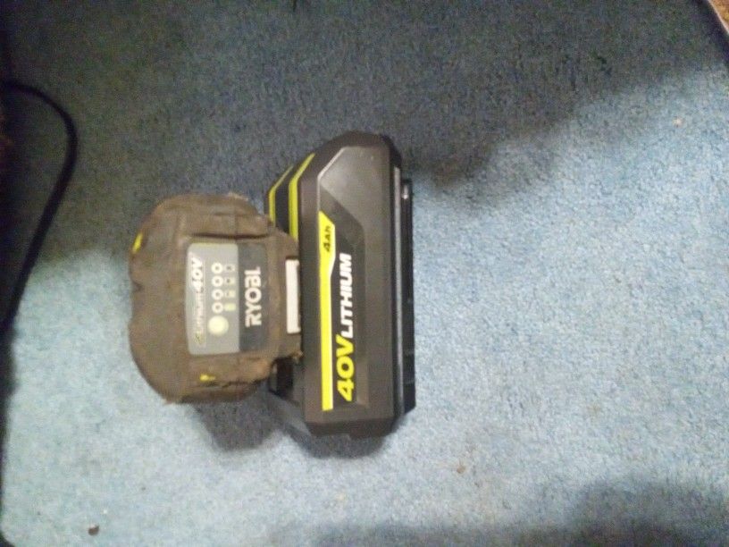 Ryobe 40 Volt Lithium Battery's (2)