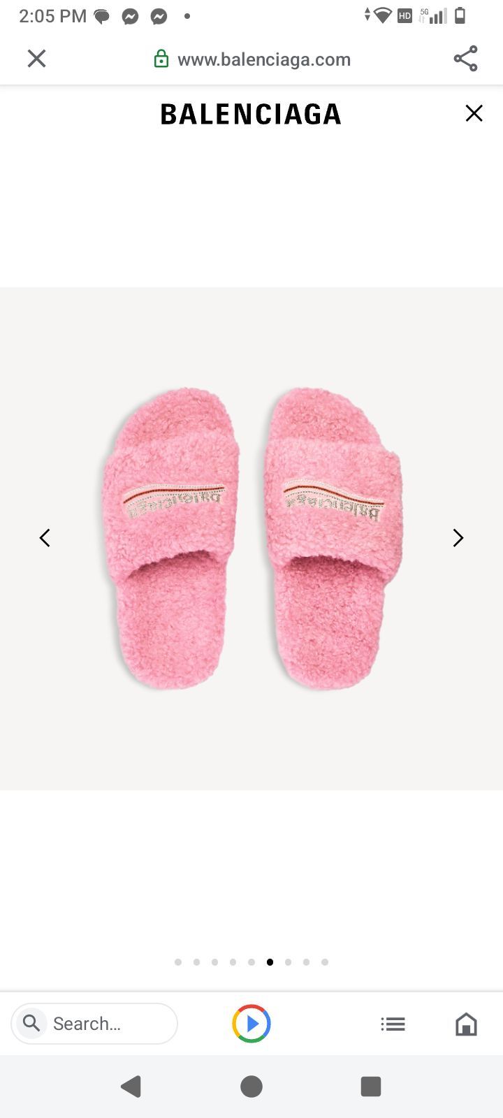 Pink furry belincega slipper