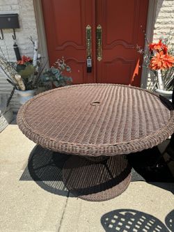 Wicker Round Table $175