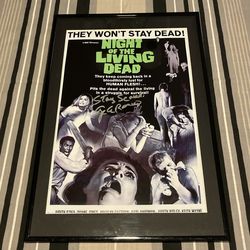 George A Romero Signed Night Of The Living Dead Poster