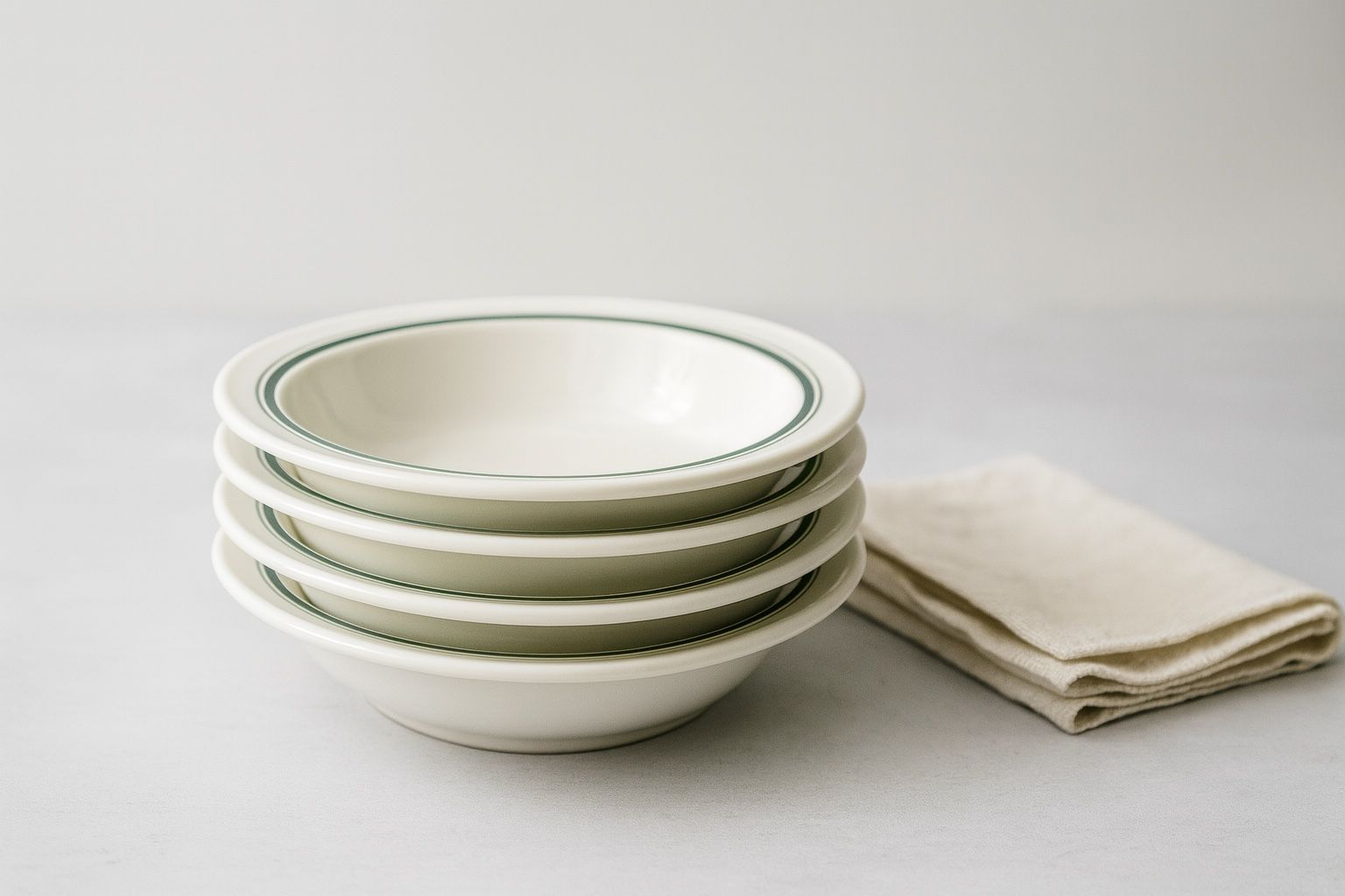 Dansk Portugal 1990s Set Of 4 Stoneware Bistro Christianshavn Bowls, 8x1.5”